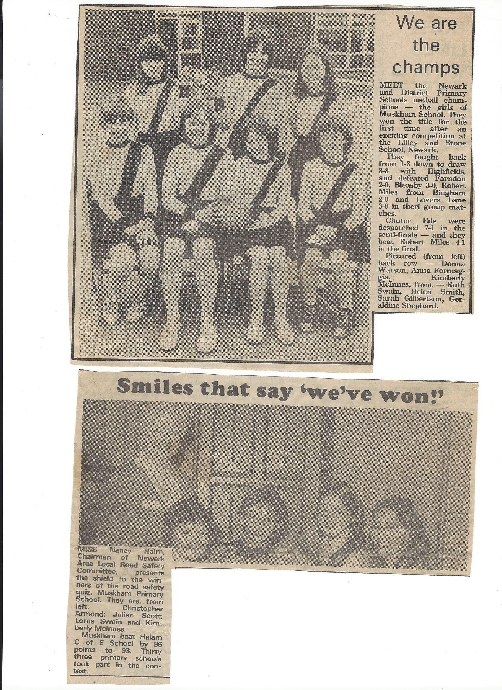 Muskham Winners 1979 & 1980. Thanks: Lorna Swain.